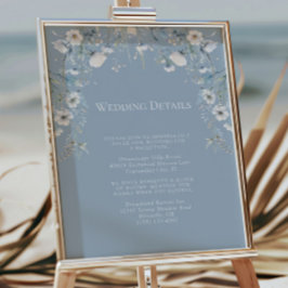 Information om elegant Dusty Blåa blommor Blommigt