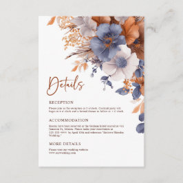 Information om elegant Dusty Blue Rust Terracotta Tilläggskort