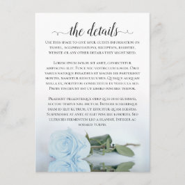 Information om elegant Dusty Powder Blue Ro Bröllo Tilläggskort