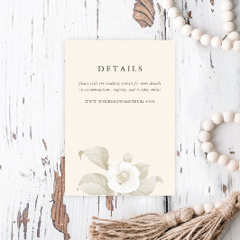 Information om elegant Earthy Blommigt Cream Bröll Tilläggskort