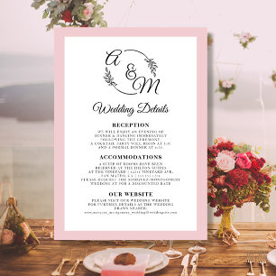 Information om elegant Endern Modern Dusty Rosa Br Inbjudningar