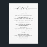 Information om elegant enkel minimalistisk Bröllop Tilläggskort<br><div class="desc">Vi presenterar vårt informationskort för Luxury Bröllop - ett utsökt tillägg till ditt bröllop-paket som kombinerar elegans och praktisk användning i ett enastående paket. Designat med en tidslättlös enkelhet erbjuder det här kortet en sofistikerad arbetsyta för din viktiga bröllop-information. Bostadsdetaljer, mottagningsinformation och instruktioner för OSA hittar sömlöst ställe på detta...</div>