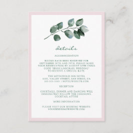 Information om elegant Enkelt botaniskt Löv Bröllo Tilläggskort