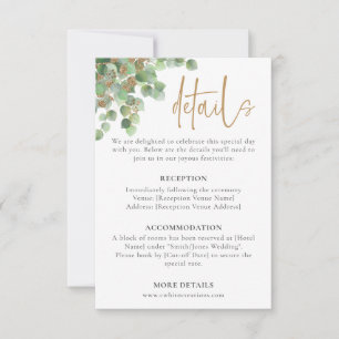 Information om elegant Eucalyptus Botanical Grey G OSA Kort