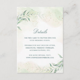 Information om elegant Eucalyptus Greenery Bröllop Tilläggskort