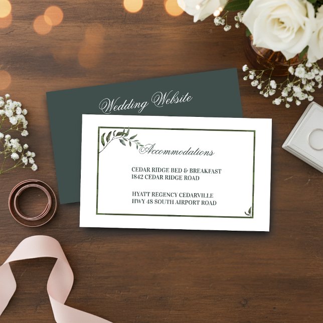 Information om elegant Eucalyptus Gren Bröllop Placeringskort (Elegant Eucalyptus Branch Wedding Details Place Cards)