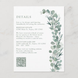 Information om elegant Eucalyptus Tilläggskort