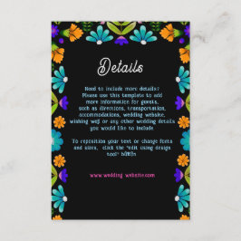 Information om elegant fiesta bröllop tilläggskort