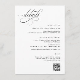 Information om elegant Finare Bröllop Tilläggskort