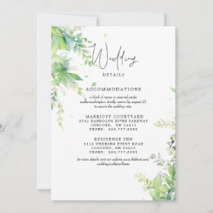 Information om elegant Foliage Bröllop 2 Hotels Inbjudningar