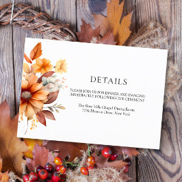 Information om elegant för höstfärg Bröllop Tilläggskort