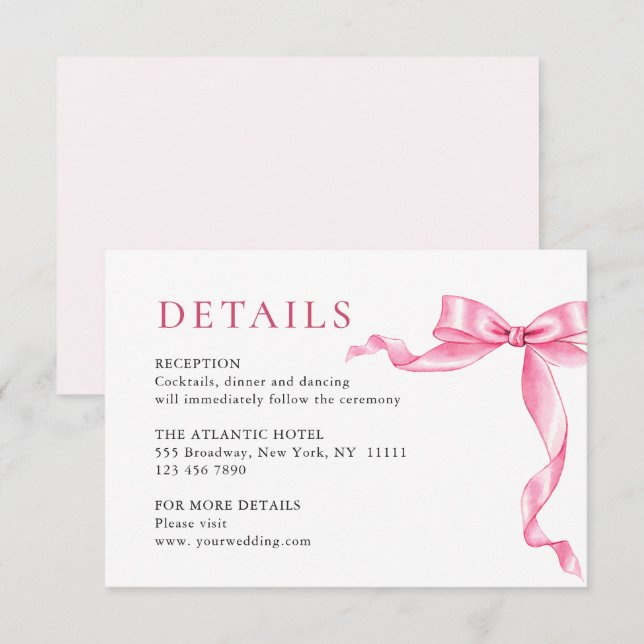 Information om elegant Gentle Rosa Hand plockade B Tilläggskort (Fram/baksida)