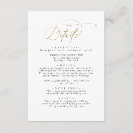 Information om elegant Glam Black och Guld White B Tilläggskort