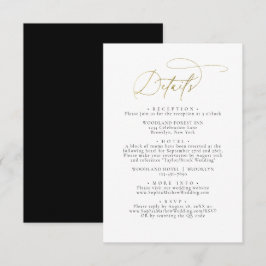 Information om elegant Glam Black och Guld White B Tilläggskort