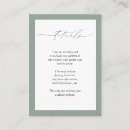 Information om elegant Grått Grönt Blommigt Bröllo Tilläggskort