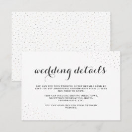 Information om elegant Grått och vit med punkter B Tilläggskort