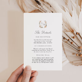 Information om elegant Grönt Blommigt Garden bröll Tilläggskort