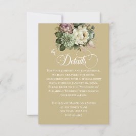 Information om elegant Grönt och vit Blommigt Bröl