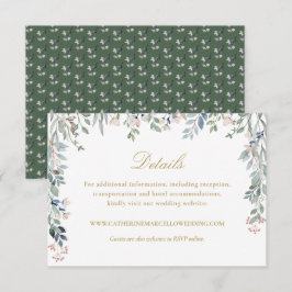 Information om elegant Guld Blommigt Wildblommor B Tilläggskort