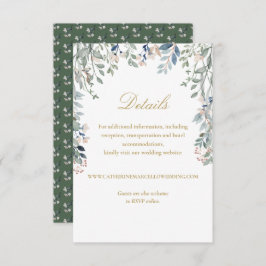 Information om elegant Guld Blommigt Wildblommor B Tilläggskort