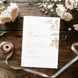 Information om elegant Guld Botaniska Blommigten B Tilläggskort