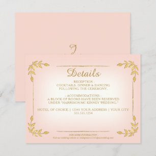 Information om elegant  Guld Greenery Classy Bröll Inbjudningar
