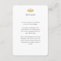 Information om elegant Guld Lotus Flower Bröllop