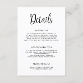 Information om elegant Hand Lettering Black White Tilläggskort