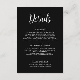 Information om elegant Hand Lettering Black White Tilläggskort