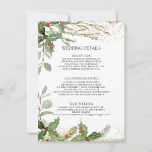 Information om elegant Lantern Winter-julafton Red Inbjudningar