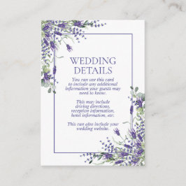 Information om elegant Lavender Eucalyptus Botanis Tilläggskort