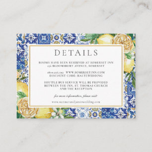 Information om elegant Lemons Blommigt Mosaic Bröl Tilläggskort