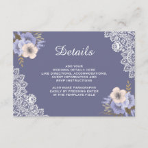 Information om elegant Lila Blommigt Snöre Bröllop