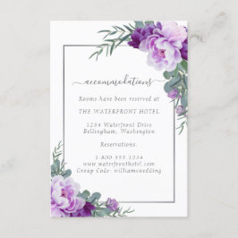 Information om elegant Lila & Silver Blommigt Bröl Tilläggskort