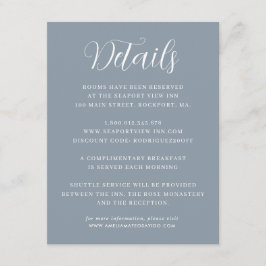 Information om elegant med minimalistisk Dusty Blu Tilläggskort