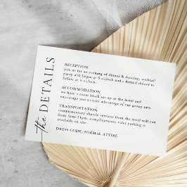 Information om elegant Minimalist Calligraphy Bröl Tilläggskort