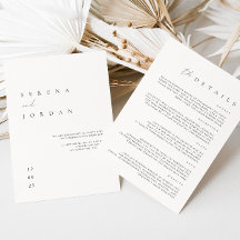 Information om elegant Minimalist Ivory Bröllop på