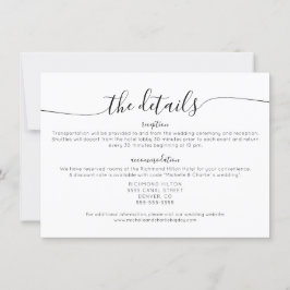 Information om elegant minimalistisk enkel Bröllop Inbjudningar