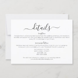 Information om elegant minimalistisk enkel Bröllop Inbjudningar