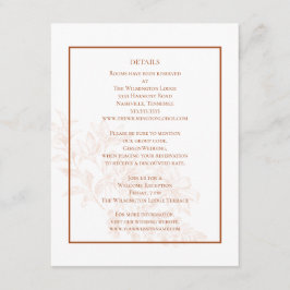 Information om elegant Modern Blommigt Terra Cotta Tilläggskort