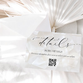 Information om elegant Modern Bröllop Tilläggskort