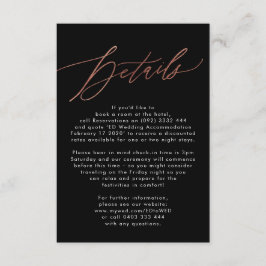 Information om elegant Modern Guld Calligraphy Brö OSA Kort