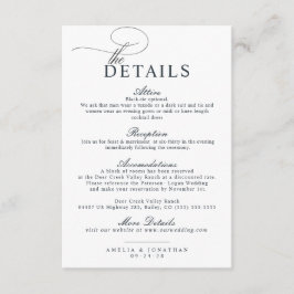 Information om elegant Modern Minimalist Script Br Tilläggskort