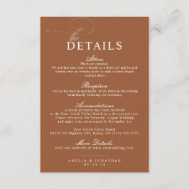 Information om elegant Modern Minimalist Script Br Tilläggskort