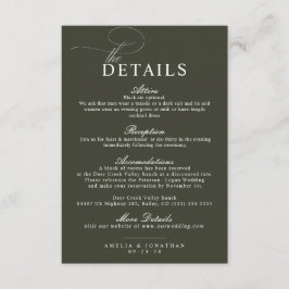 Information om elegant Modern Minimalist Script Br Tilläggskort