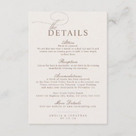 Information om elegant Modern Minimalist Script Br Tilläggskort