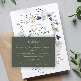 Information om elegant Modern Rustic Wildblomma Br Tilläggskort