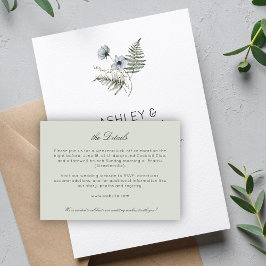 Information om elegant Modern Rustic Wildblomma Br Tilläggskort