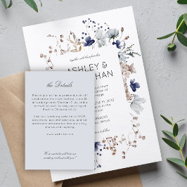 Information om elegant Modern Rustic Wildblomma Br Tilläggskort