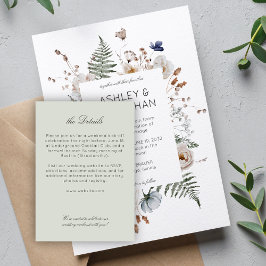 Information om elegant Modern Rustic Wildblomma Br Tilläggskort